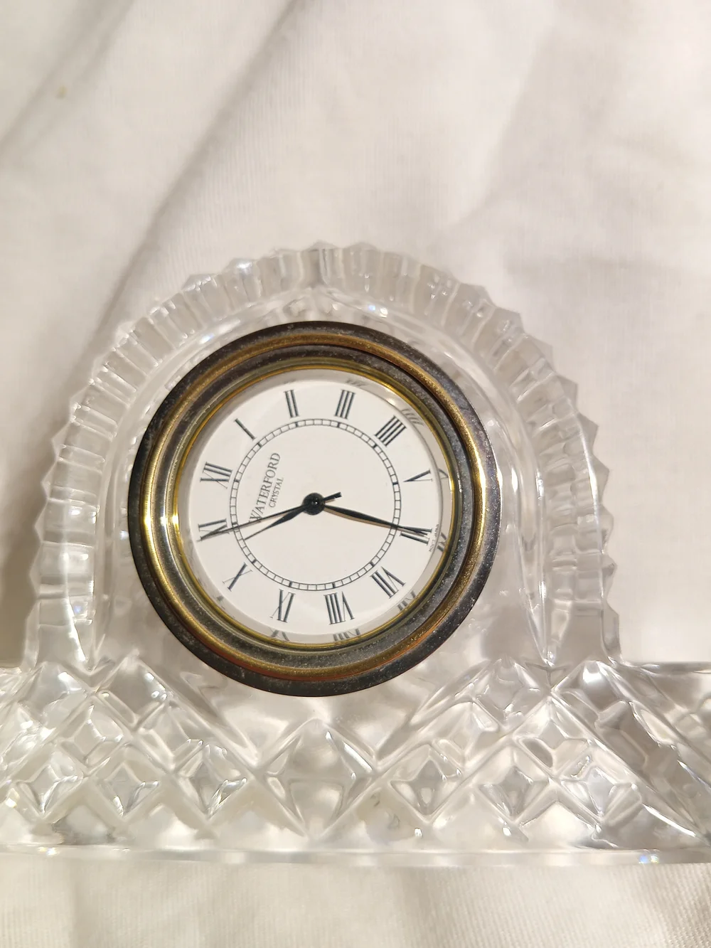 Crystal Mantel Clock Accent - Clear